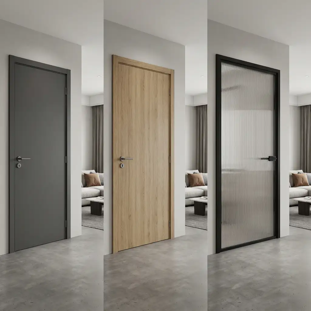Uși interior MDF vs PVC vs sticlă: comparație reală pentru locuințe